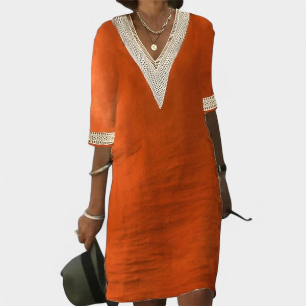 Alicia | Vestido fluido con lazada
