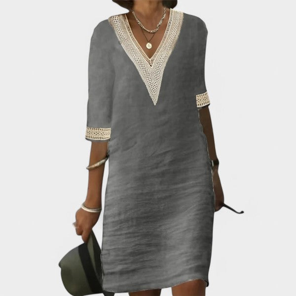 Alicia | Vestido fluido con lazada
