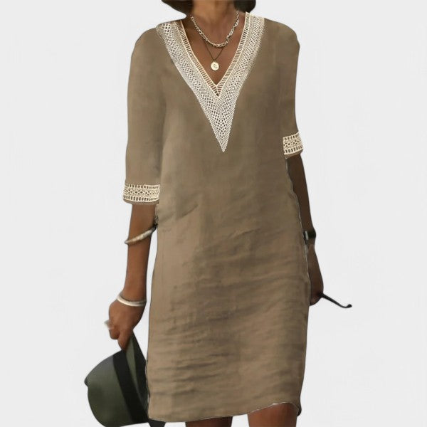 Alicia | Vestido fluido con lazada