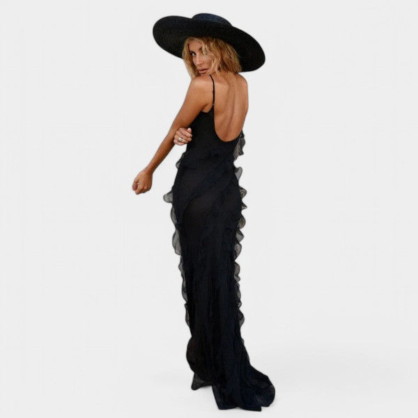 Sanna | Vestido largo con volantes