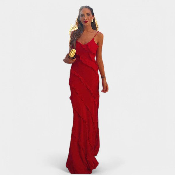 Sanna | Vestido largo con volantes