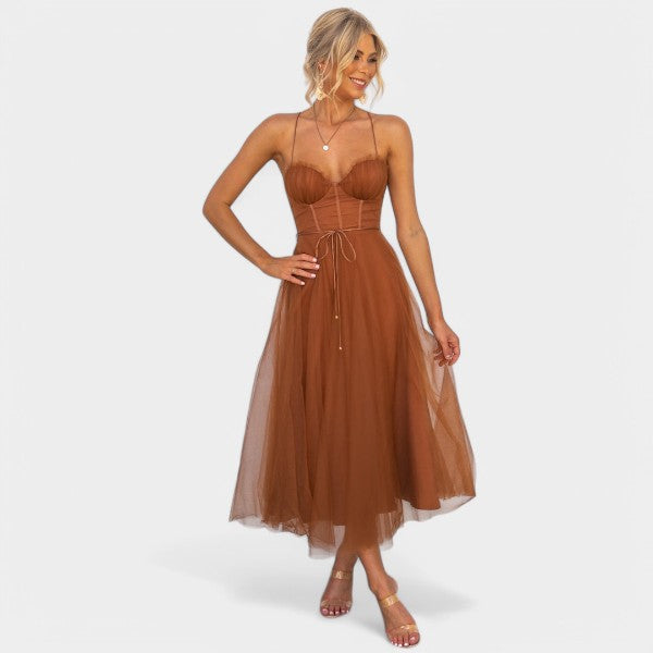 Lara | Vestido con corset y falda de tul
