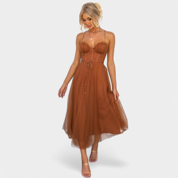 Lara | Vestido con corset y falda de tul
