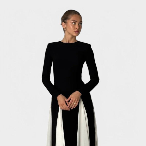 Selene | Vestido contrastado