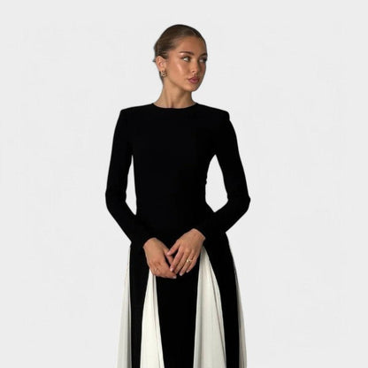 Selene | Vestido contrastado