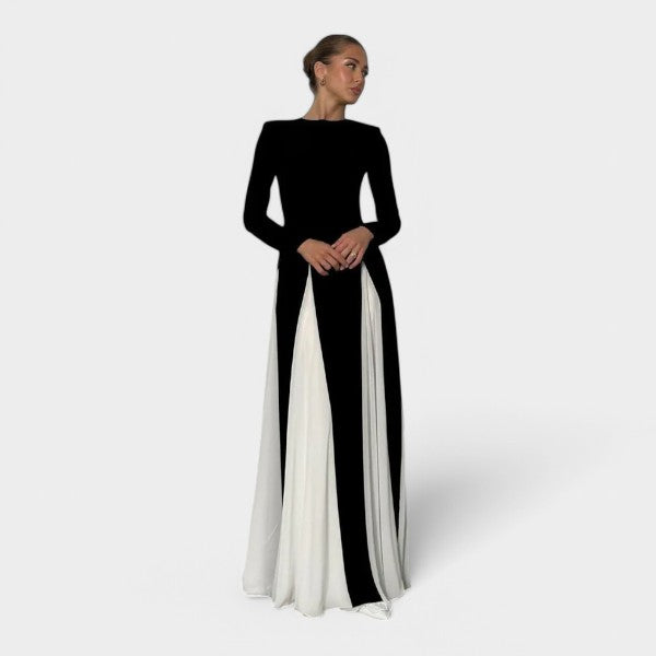 Selene | Vestido contrastado