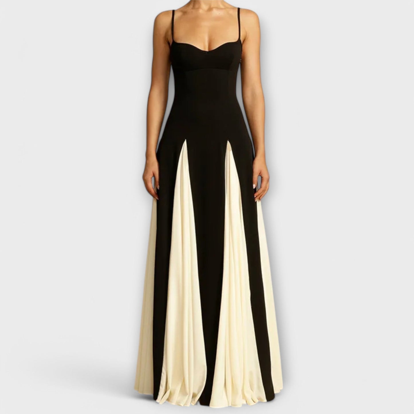 Selene | Vestido contrastado