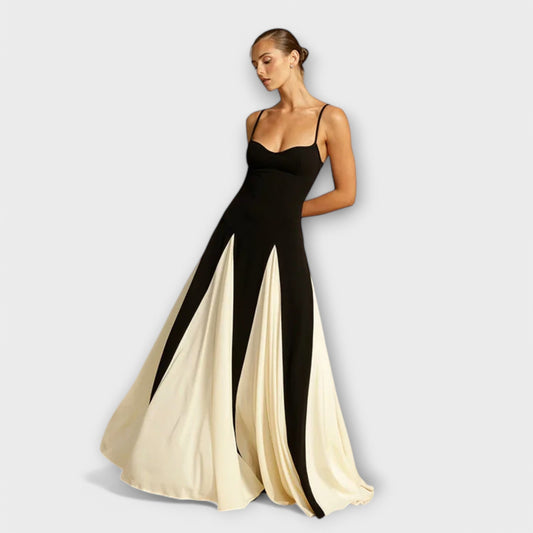 Selene | Vestido contrastado