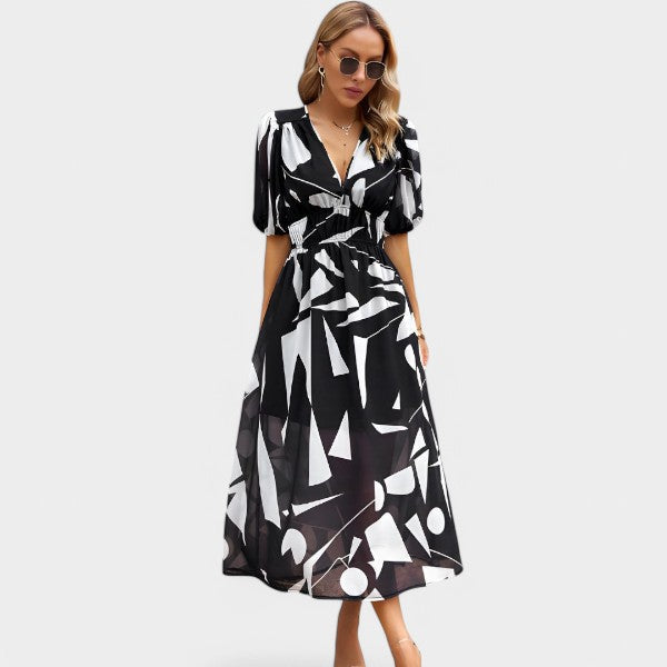 Alessia | Vestido con estampado moderno