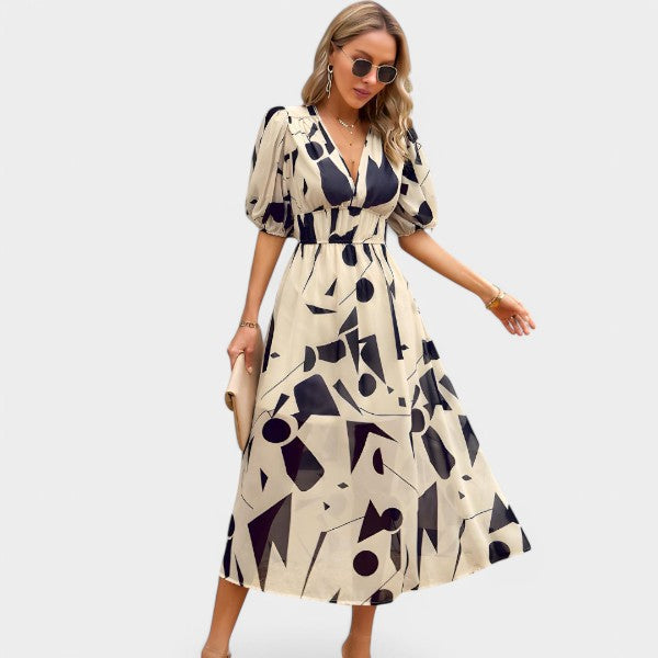 Alessia | Vestido con estampado moderno