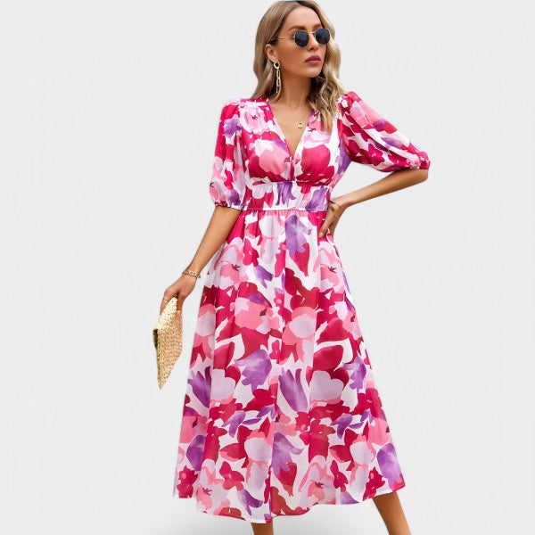 Alessia | Vestido con estampado moderno